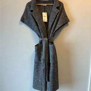 Zara 100% Wool Flecked Vest